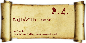 Majláth Lenke névjegykártya