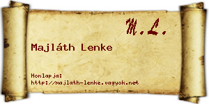 Majláth Lenke névjegykártya